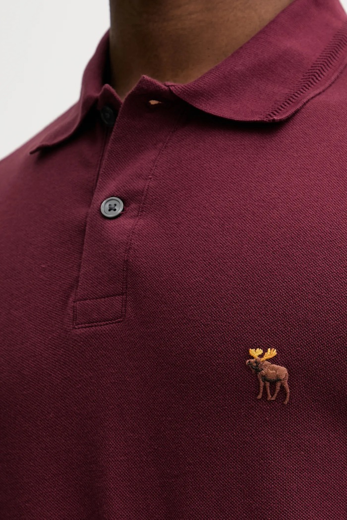 Polo majica Abercrombie & Fitch KI124.5719.500 bordo