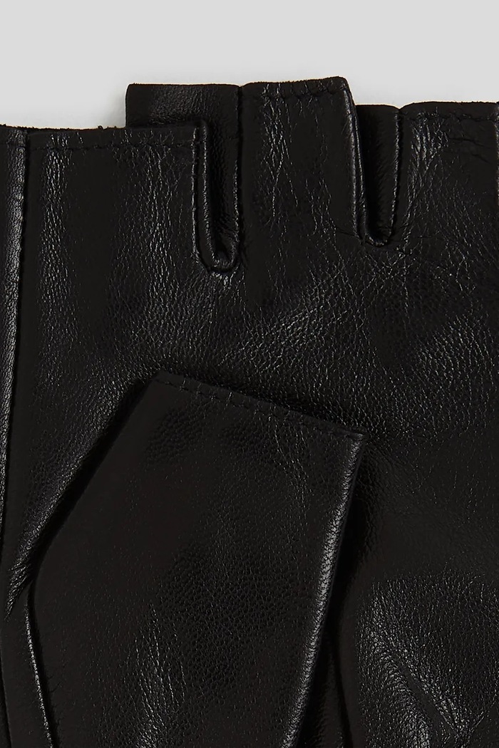 Kožne rukavice Karl Lagerfeld IKON CHOUPETTE crna A3W33031