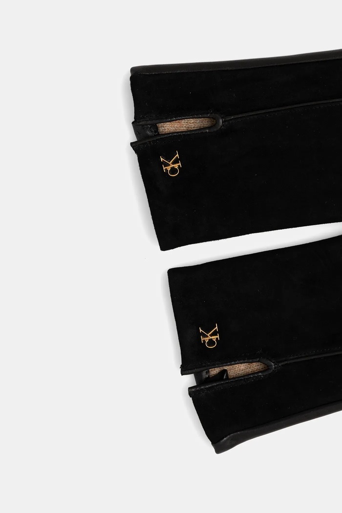 Calvin Klein Kožené rukavice Calvin Klein LV04F9006G čierna AW25