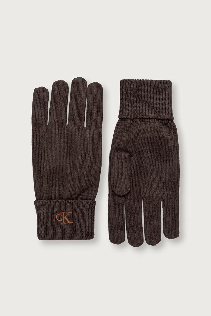 Calvin Klein Γάντια γυναικεία με βισκόζη καφέ LV14F8021G