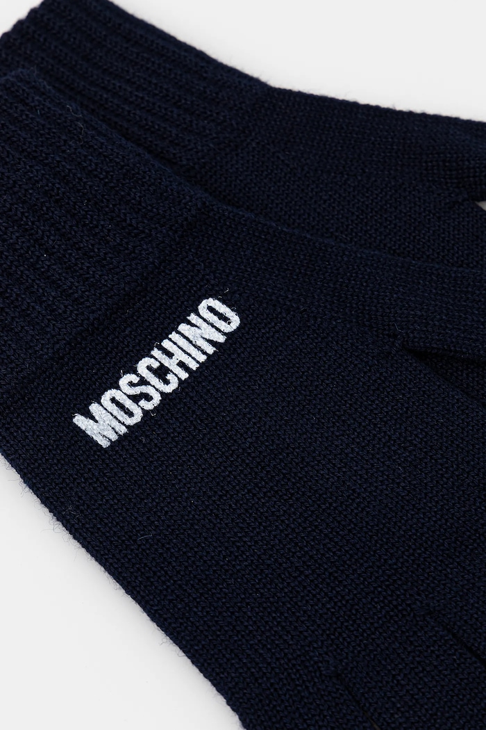 Rukavice s prímesou vlny Moschino M3326.65444 tmavomodrá AW25