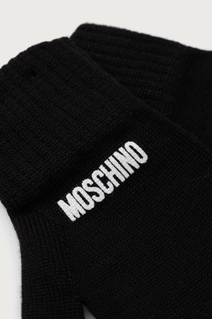 Moschino rukavice dámske s prímesou vlny M3326.65444 čierna AW25
