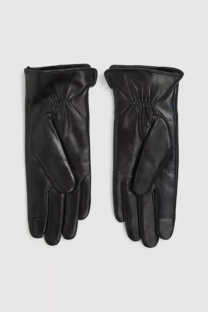 Kožne rukavice Karl Lagerfeld K/AUTOGRAPH A4W33017 crna AW25