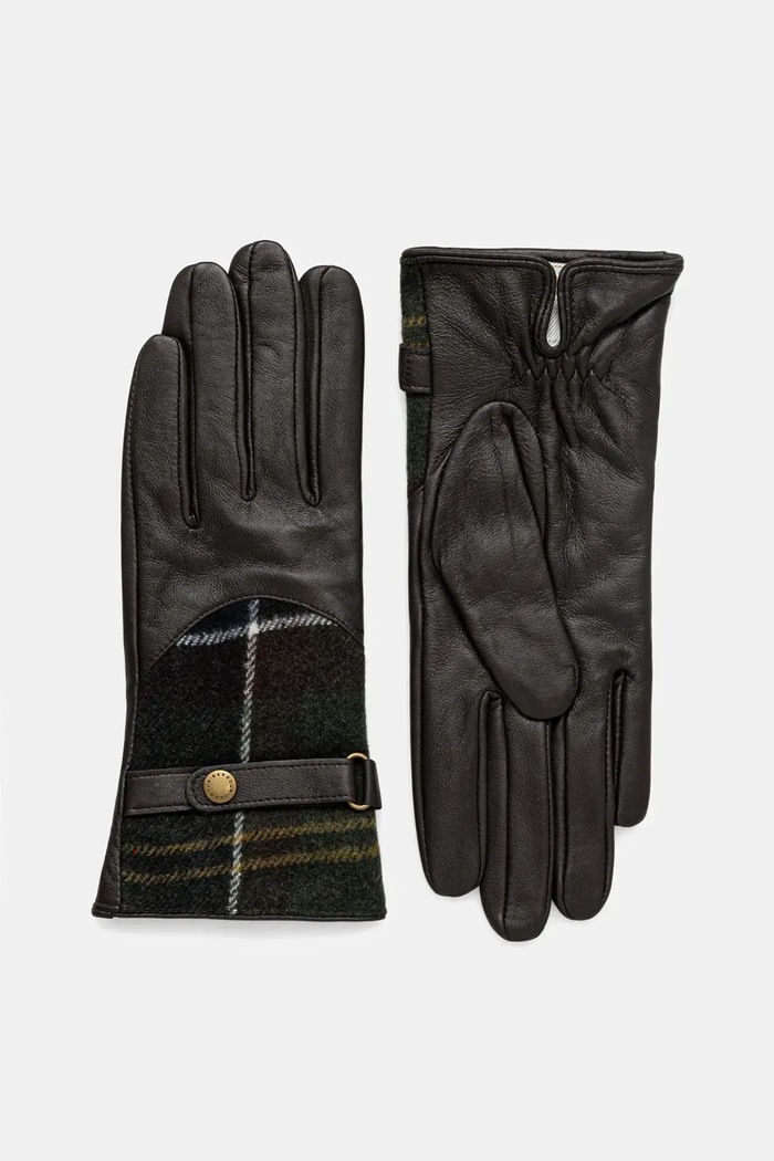 Barbour Kožené rukavice Barbour hnedá LGL0037