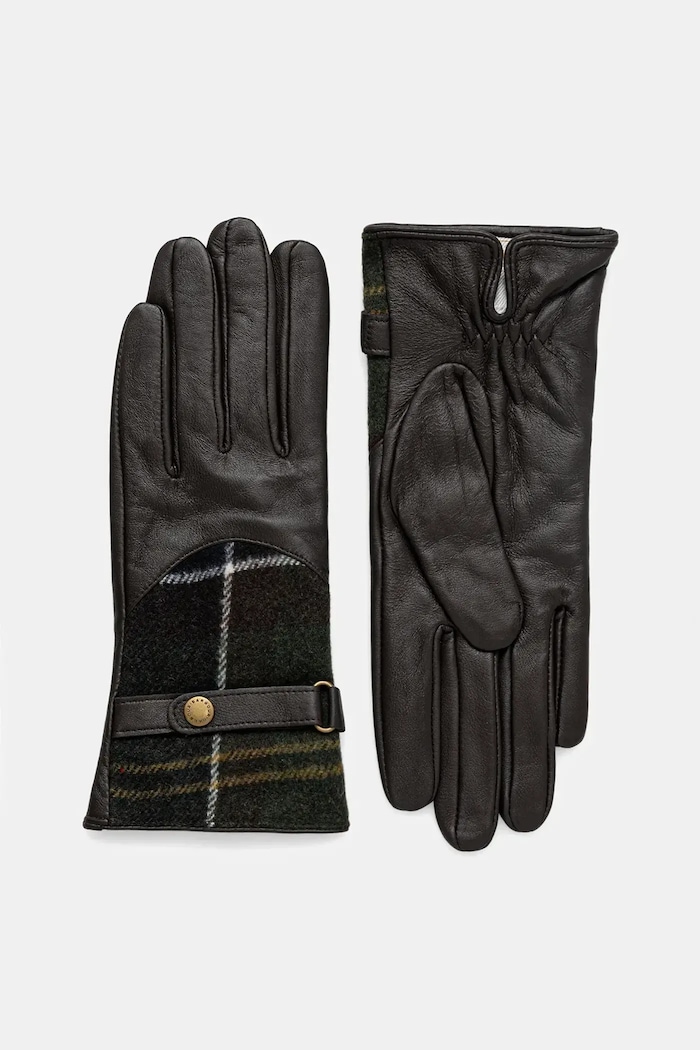 Barbour Kožené rukavice Barbour hnedá LGL0037