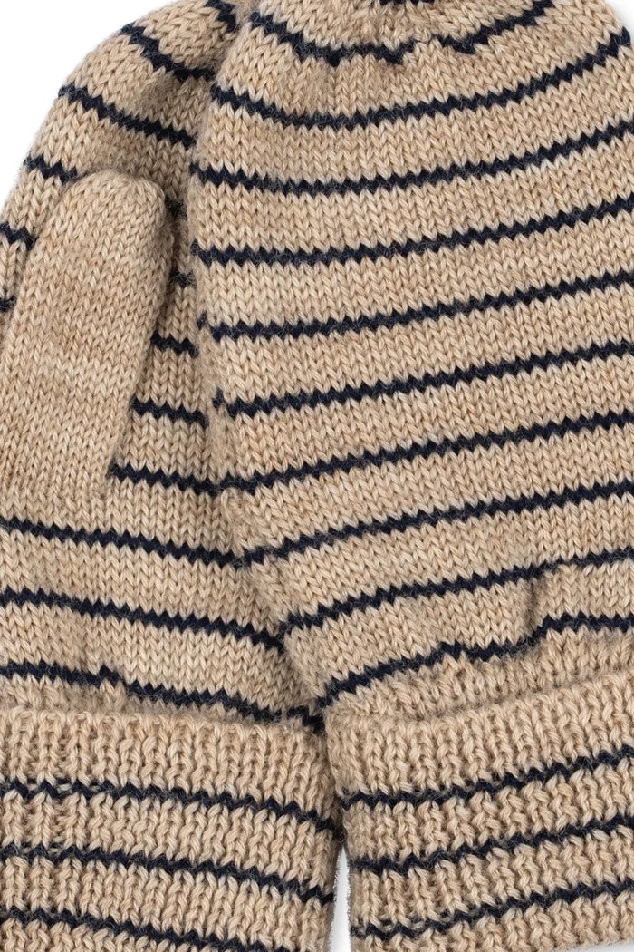Băieți Konges Sløjd mănuși de lână pentru copii LOULI MITTENS KS103500.9BYA bej