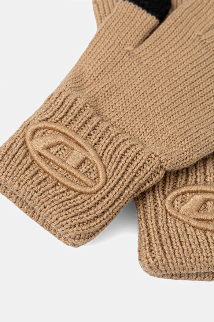 Diesel mănuși cu lână NUTTI GLOVE J02394 bej AW25