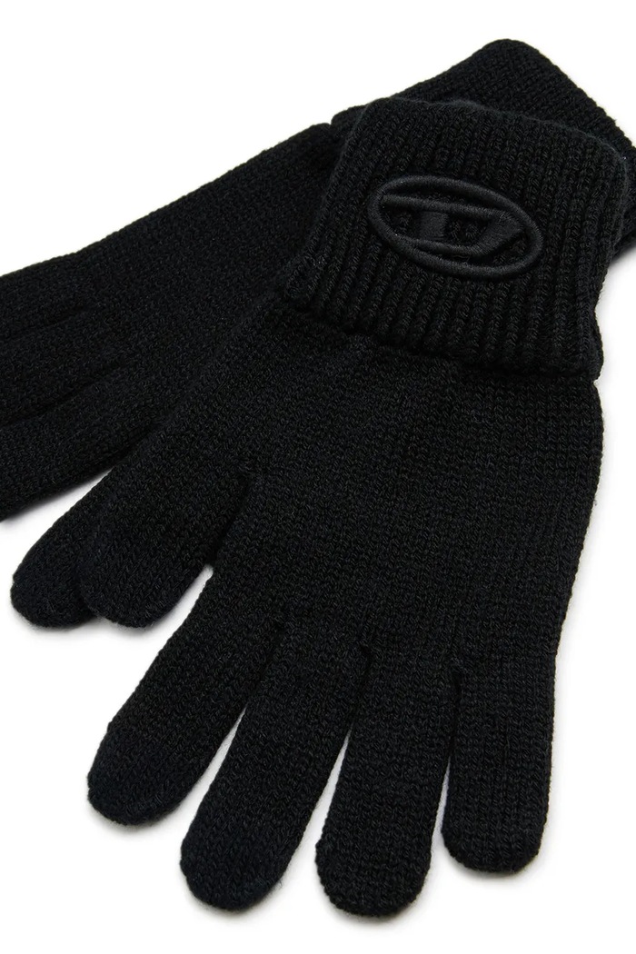 Detské rukavice s prímesou vlny Diesel NUTTI GLOVE J02394 čierna AW25
