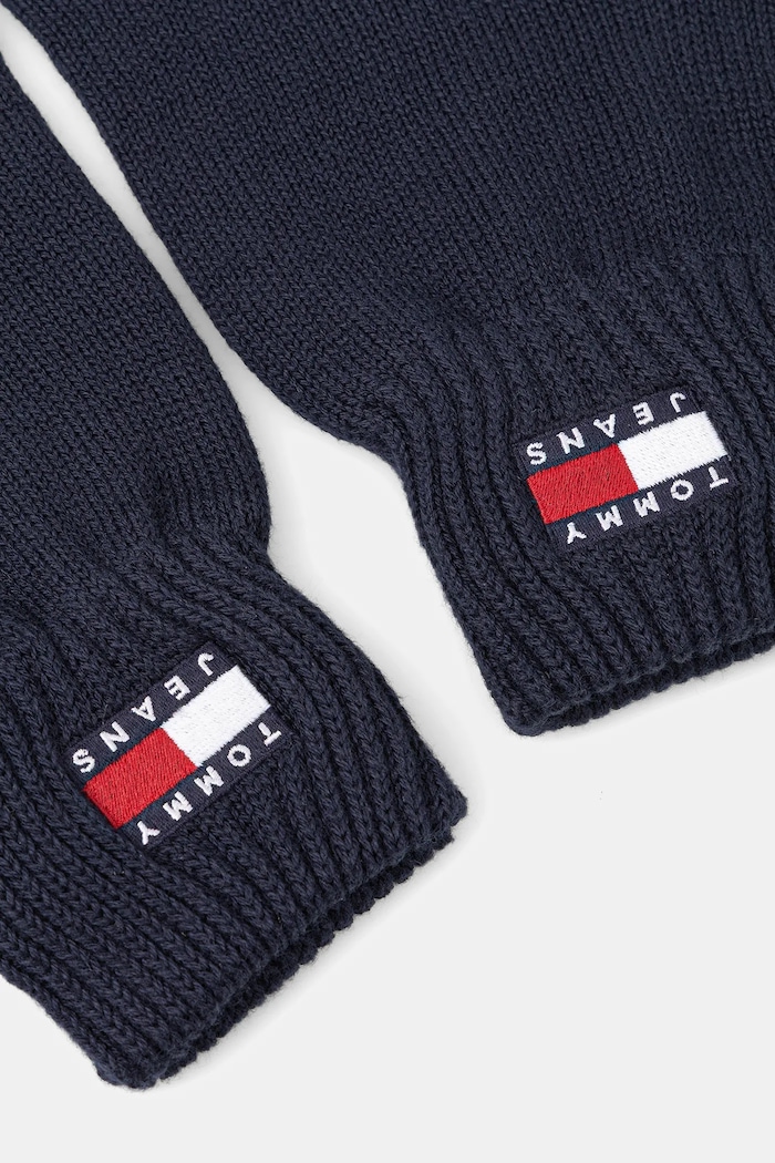 Pamučne rukavice Tommy Jeans AM0AM13680 mornarsko plava AW25