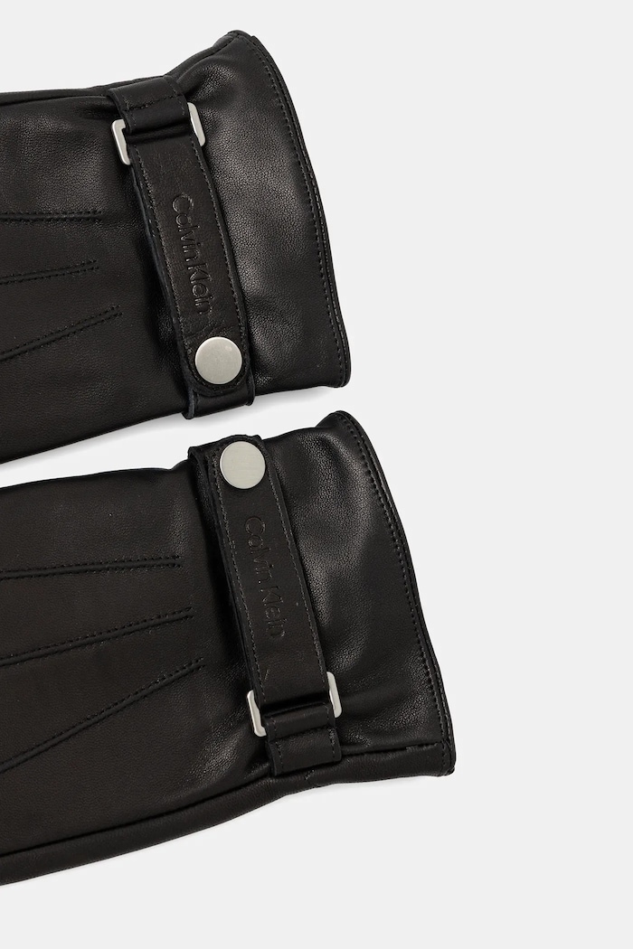 Calvin Klein Кожени ръкавици Calvin Klein LV04D8035G черен AW25
