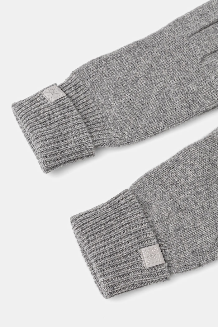 Kašmírové rukavice Calvin Klein LV14D8016G sivá NC25