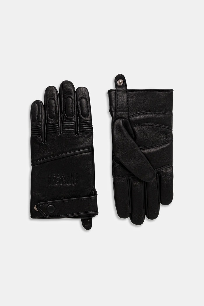 Шкіряні рукавички MM6 Maison Margiela x Agnelle SH2TS0004.M07014.900 чорний AW25