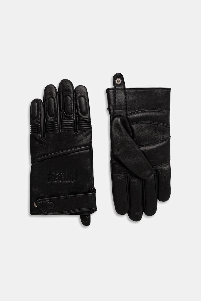 Шкіряні рукавички MM6 Maison Margiela x Agnelle SH2TS0004.M07014.900 чорний AW25