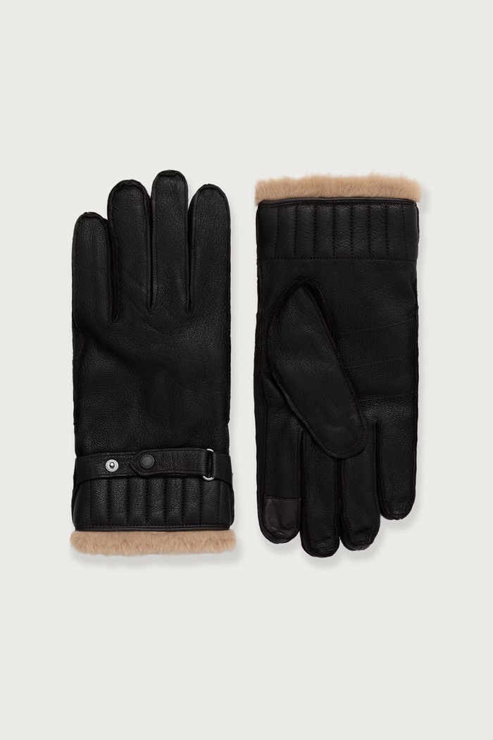 Barbour Rękawiczki męskie skórzane brązowy MGL0013