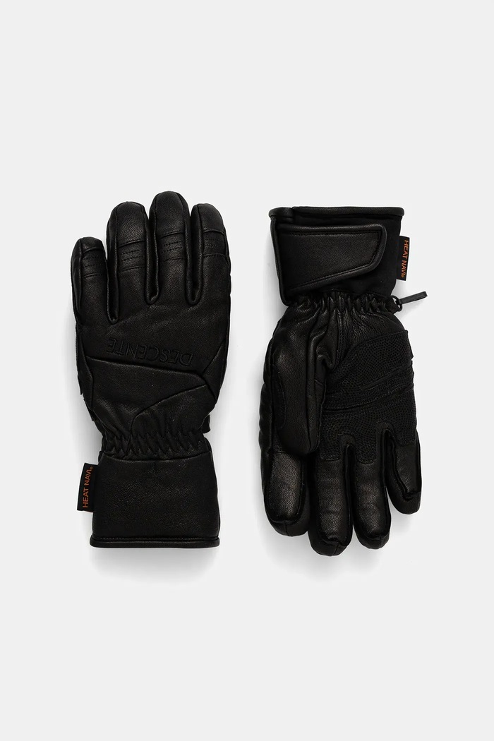 Descente bőr síkesztyű LEATHER GLOVE fekete DW5FGV01MU