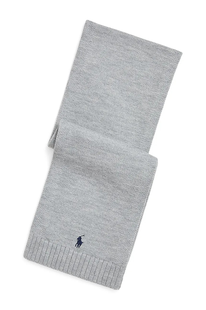 Polo Ralph Lauren eșarfă de lână uni gri 323953205002