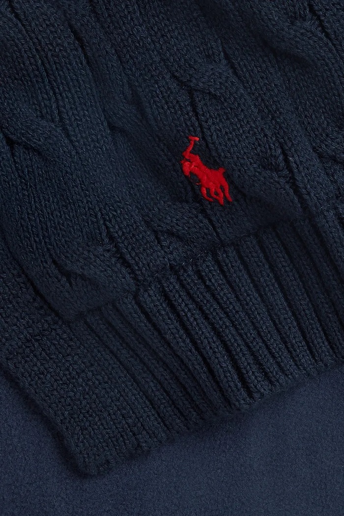 Детский хлопковый шарф Polo Ralph Lauren 323953206001 тёмно-синий AW25