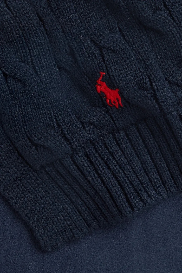 Детский хлопковый шарф Polo Ralph Lauren 323953206001 тёмно-синий AW25