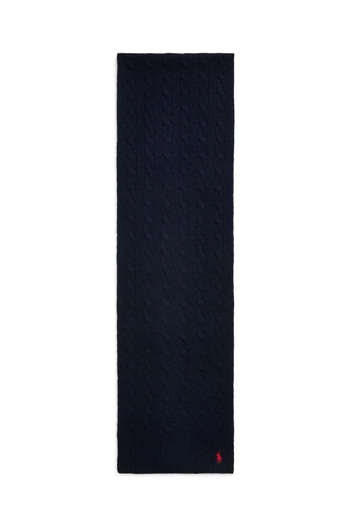 Vlněná šála Polo Ralph Lauren 455956296 námořnická modř AW25