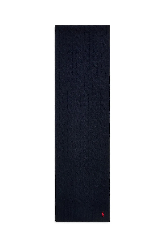 Vlněná šála Polo Ralph Lauren 455956296 námořnická modř AW25