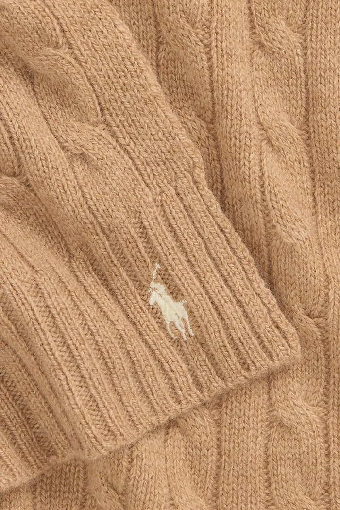 Akcesoria Polo Ralph Lauren szalik wełniany 455956296 beżowy