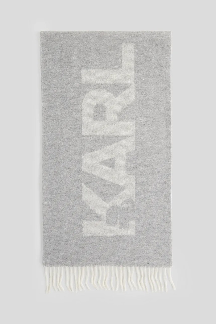 Šál Karl Lagerfeld K/ESSENTIAL sivá A3W33047