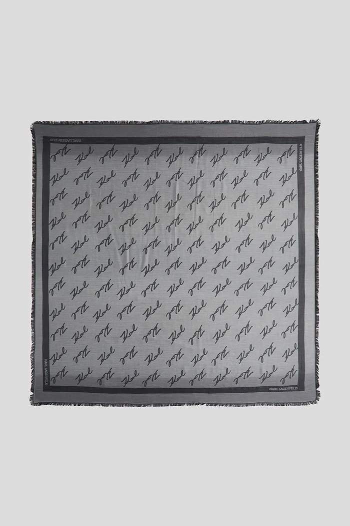 Šatka Karl Lagerfeld K/MONOGRAM čierna A3W33048