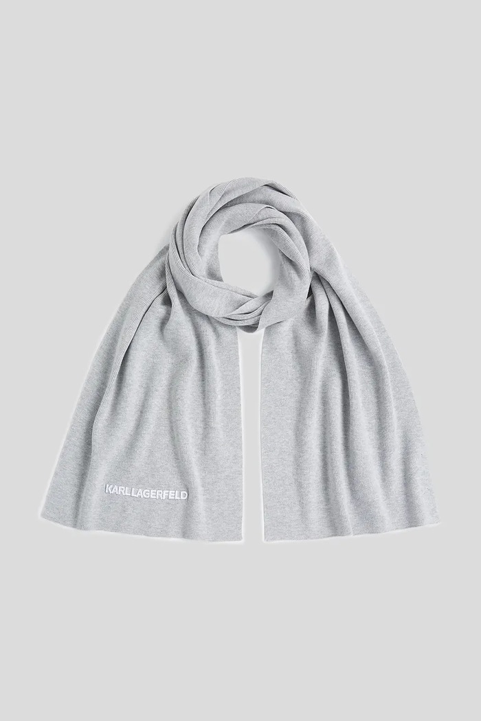 Šál Karl Lagerfeld K/ESSENTIAL sivá A3W33144