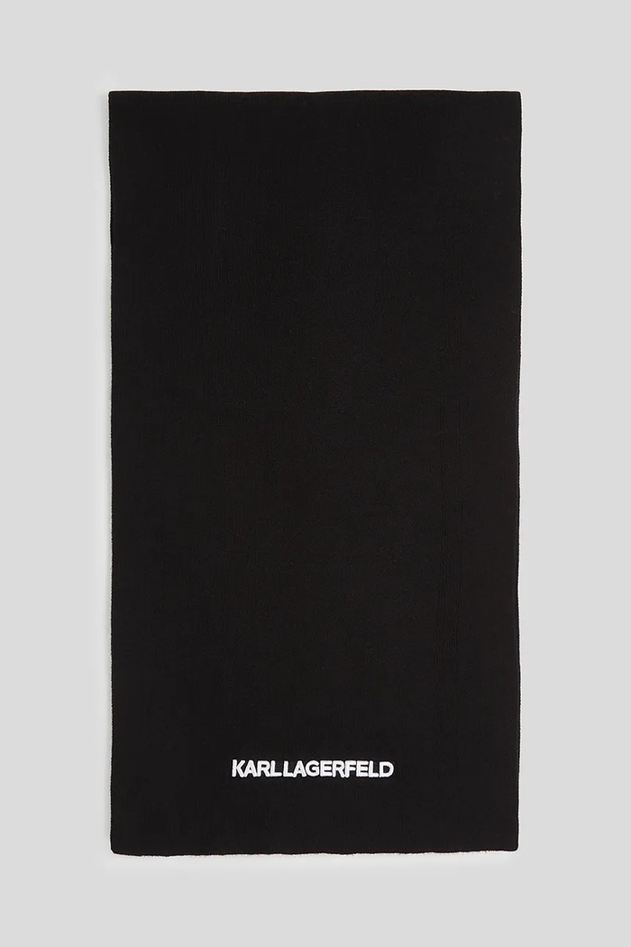 Šál Karl Lagerfeld K/ESSENTIAL čierna A3W33144