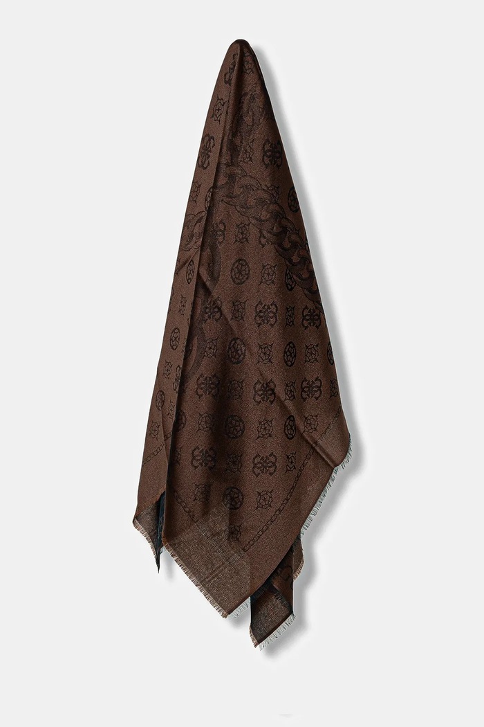 Šátek Guess KEFIAH látka hnědá AW5353.POL03