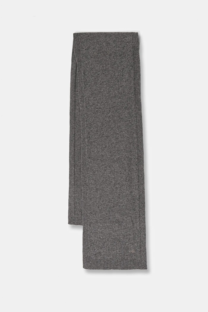 Šal z dodatkom volne United Colors of Benetton Pletenina siva 122HDU01O