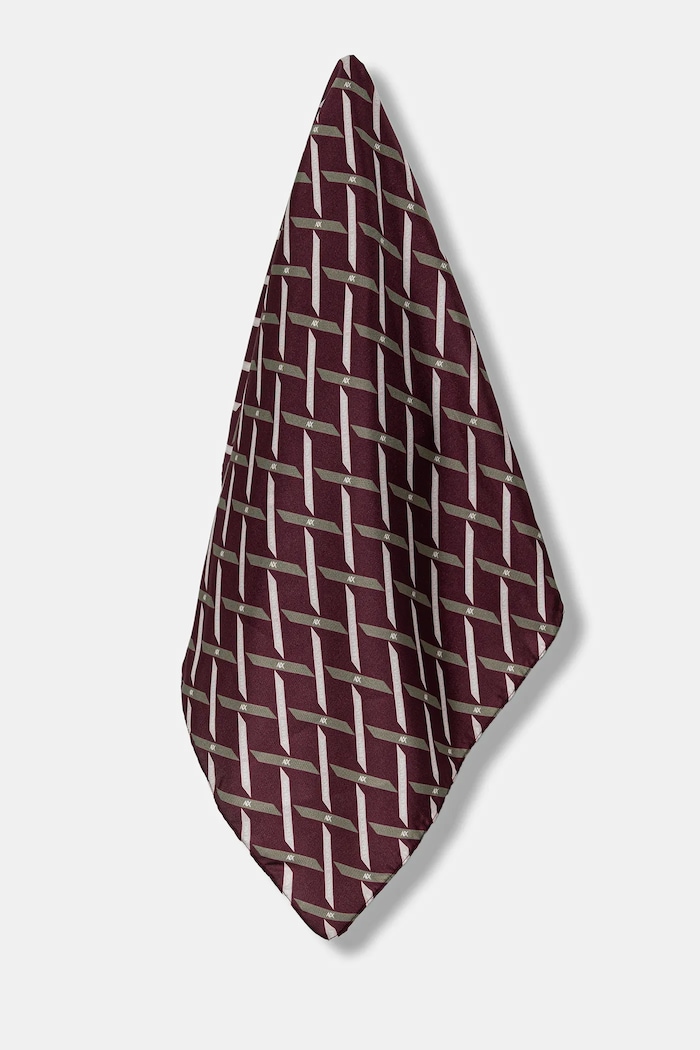 Armani Exchange Eșarfă de mătase burgundia XW001485.AF16979