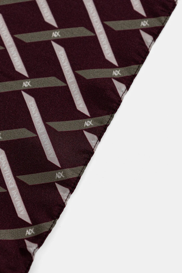 Armani Exchange Eșarfă de mătase XW001485.AF16979 burgundia AW25