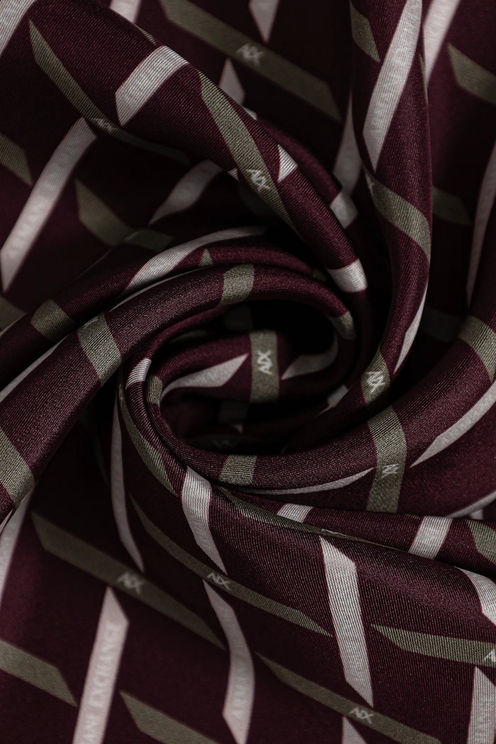 Eșarfă de mătase Armani Exchange XW001485.AF16979 burgundia