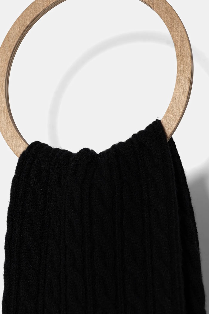 Vlnený šál Patou AC1048041 čierna AW25