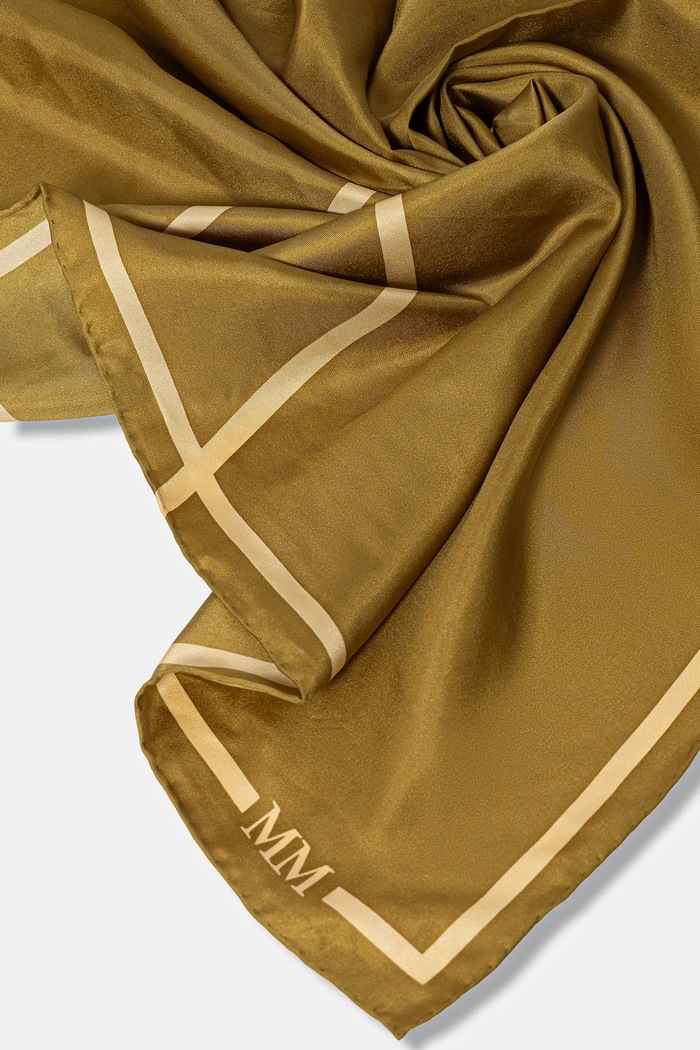 MM by Max Mara eșarfă de mătase FAUST 2526546017600 verde AW25
