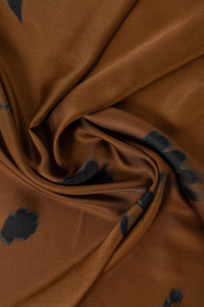 Akcesoria MM by Max Mara chusta jedwabna FAUST 2526546017600 brązowy