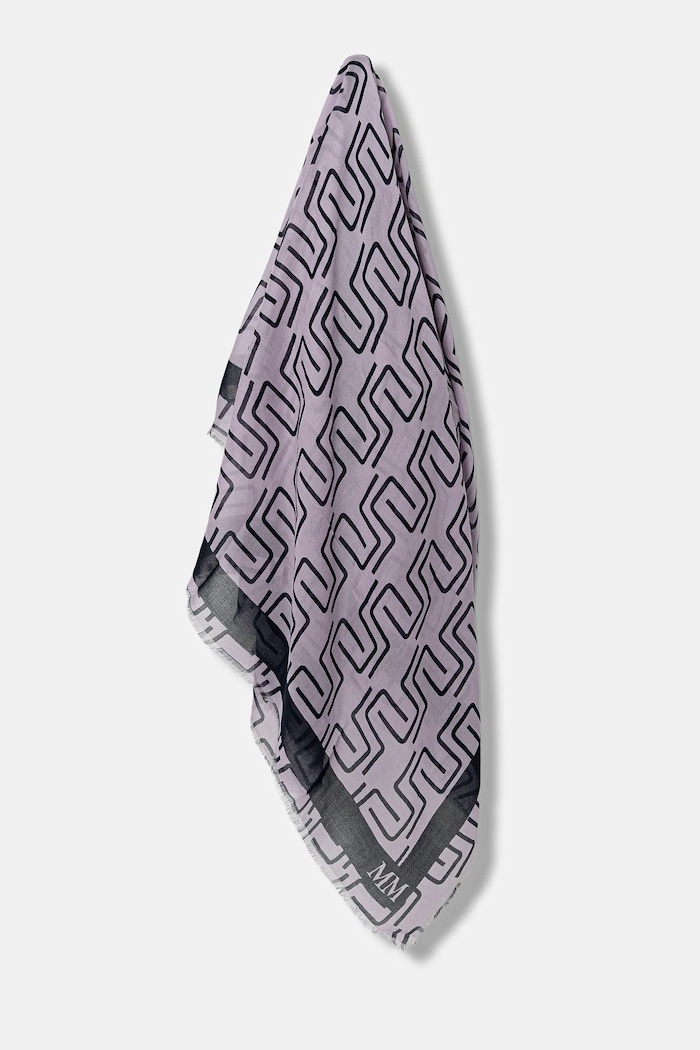 MM by Max Mara chusta z domieszką wełny NEVADA z domieszką wełny fioletowy 2526546018600