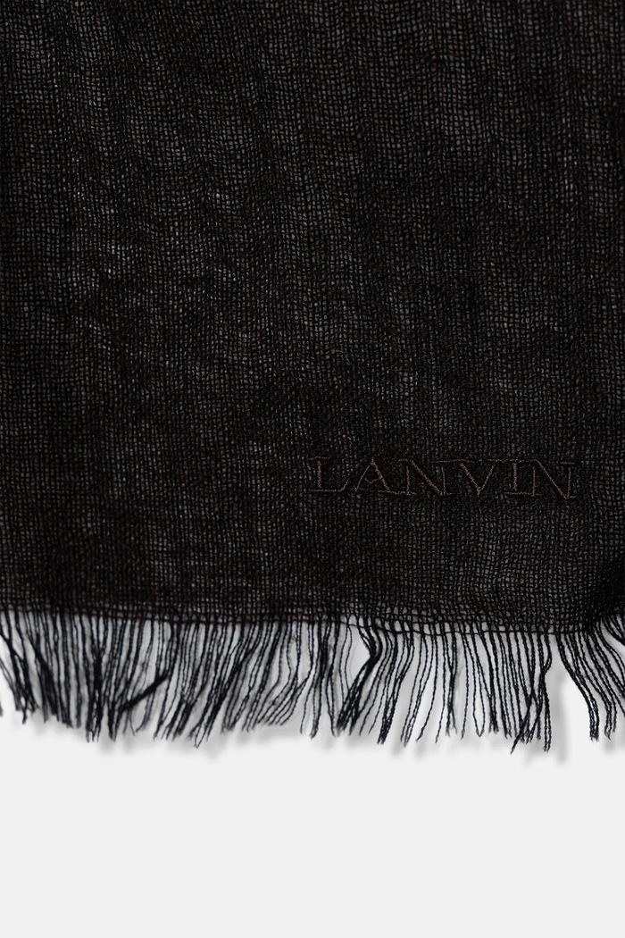 Akcesoria Lanvin szalik wełniany 710003794 brązowy