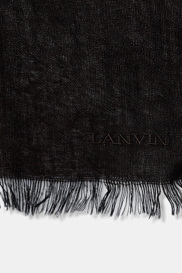 Akcesoria Lanvin szalik wełniany 710003794 brązowy
