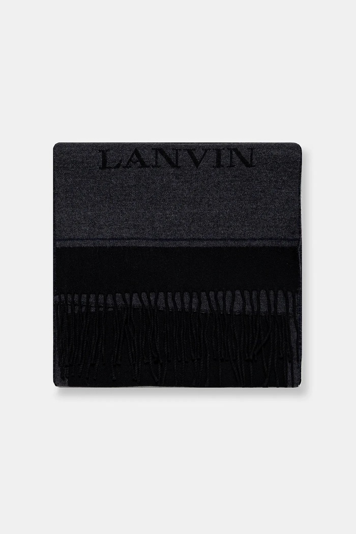 Lanvin Szalik wełniany 710003784 szary AW25