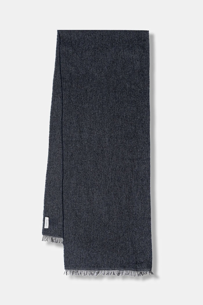 Lanvin chusta jedwabna tkanina szary 710002440