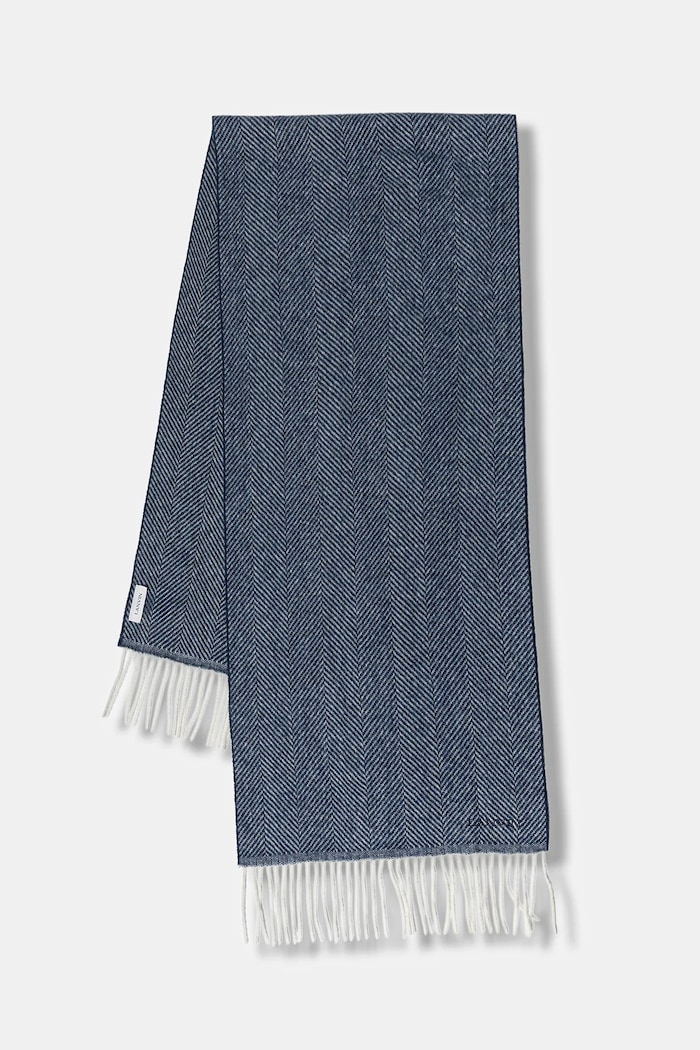 Lanvin Κασκόλ γυναικείο μάλλινο ύφασμα μπλε 710002440