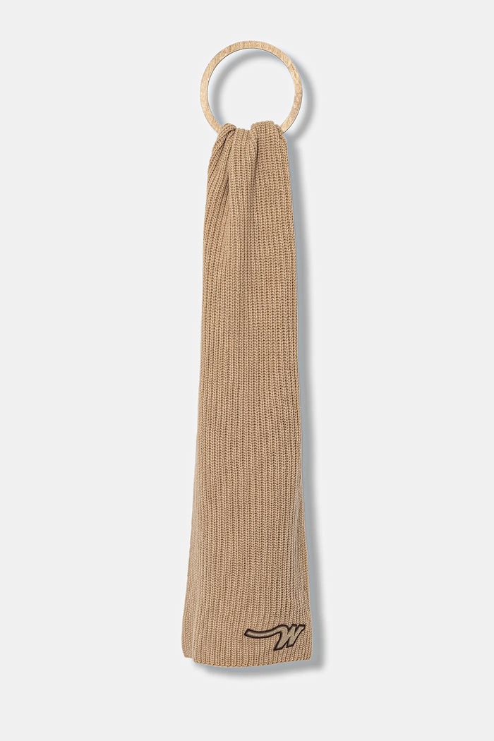 Weekend Max Mara fular de lână BARDIES tricotaj verde 2525746035600