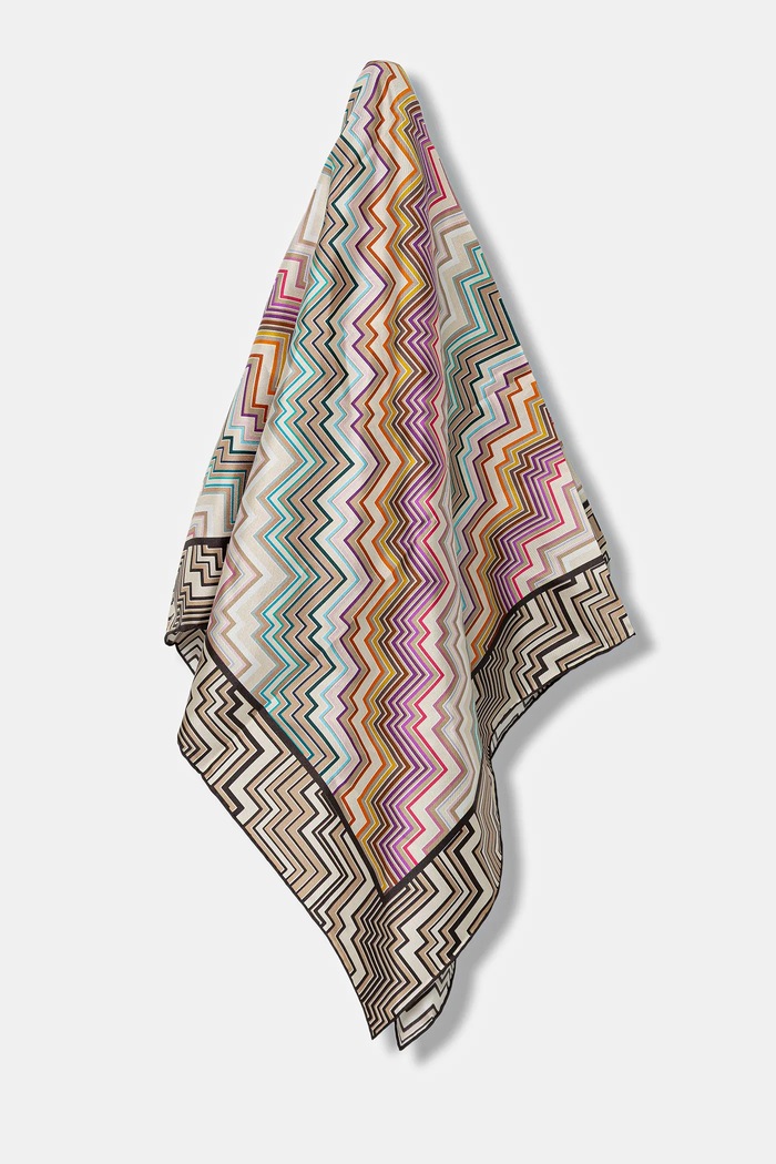 Missoni esarfa de matase matase bej FO41TWDA280