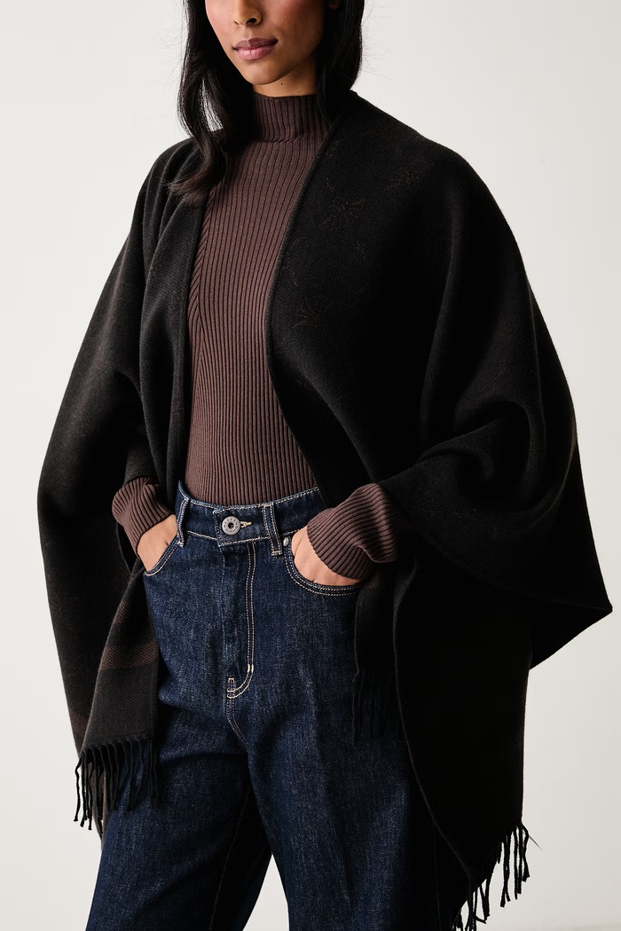 Poncho damskie Joop! 30048021 brązowy
