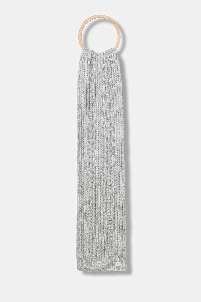Pepe Jeans szalik dzianina szary PL0600001
