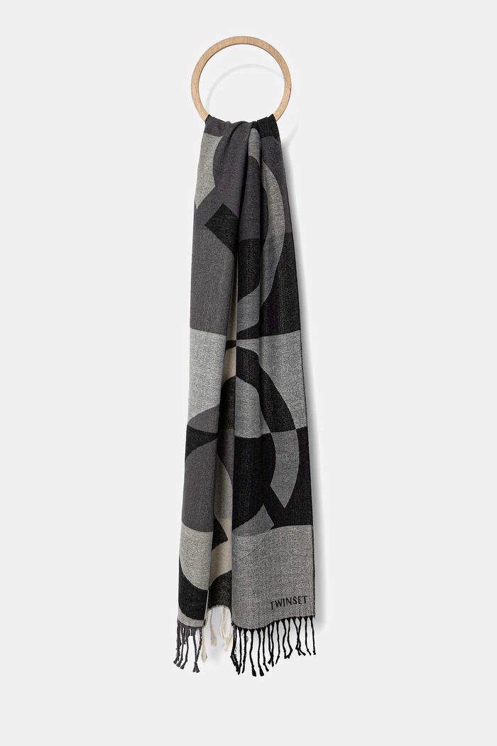 Twinset sciarpa maglia grigio 252TA4170