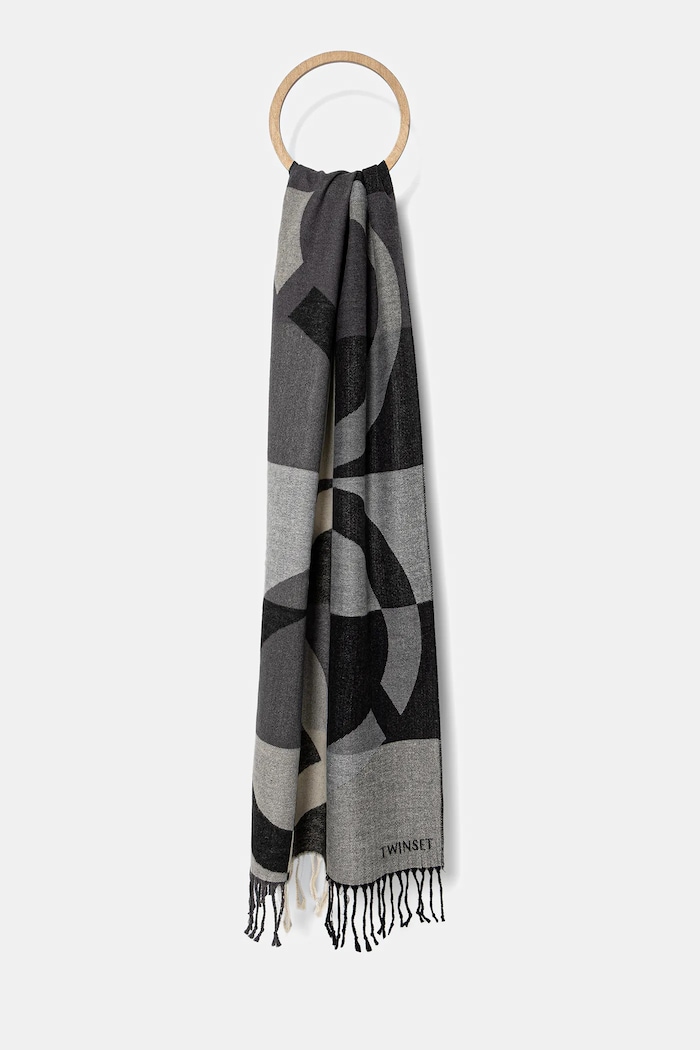 Twinset sciarpa maglia grigio 252TA4170