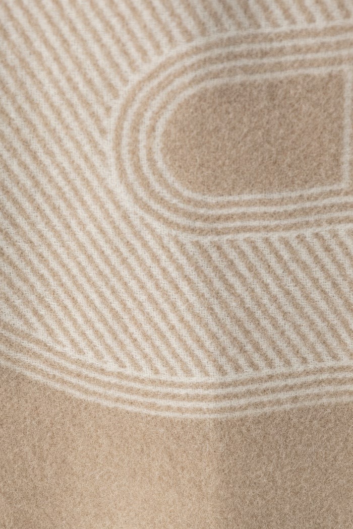 BOSS szalik damski z wełną Vianna_35*180 50533865 beżowy AW25